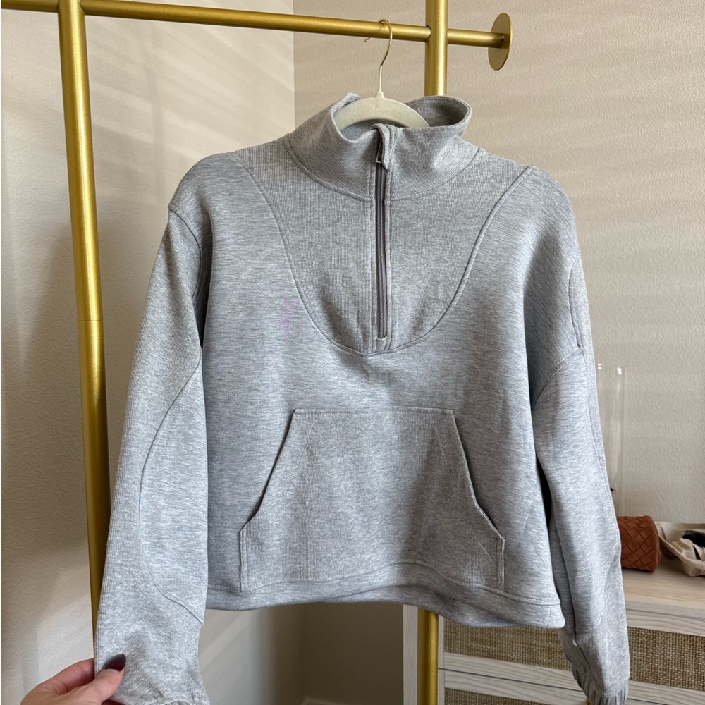 Gray Women's Half-Zip Sweater